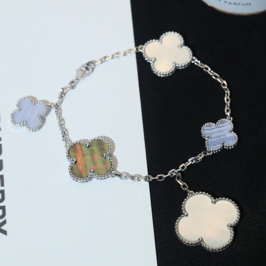 „Dream“KLEE-ARMBAND 5 MOTIVE MOP CHALZEDON SILBER