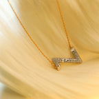 ¡®Dream¡¯VOLT SILVER DIAMOND PEDANT NECKLACE