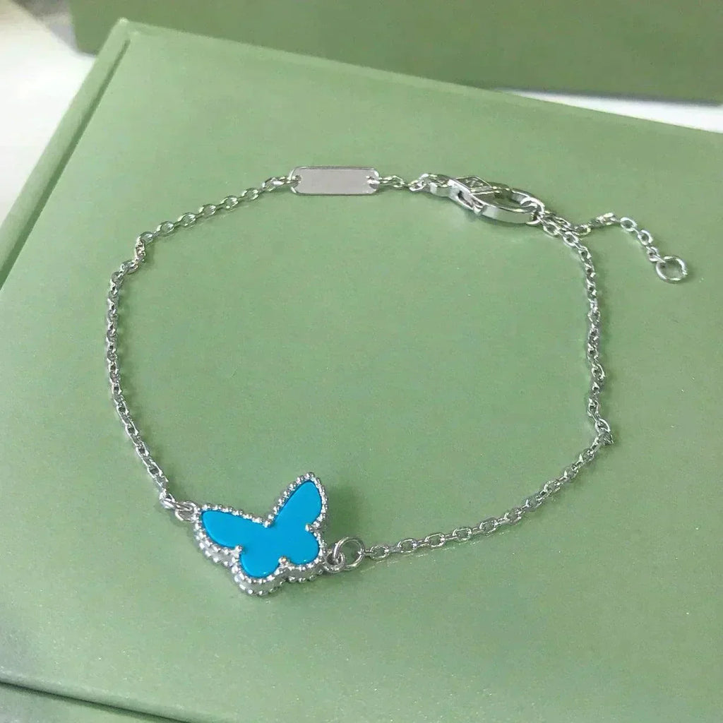 ¡®Dream¡¯BUTTERFLY TURQUOISE BUTTERFLY BRACELET SILVER