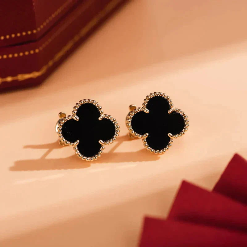 ¡®Dream¡¯CLOVER MITTELGROSSE 1-MOTIV-ONYX-OHRSTECKER