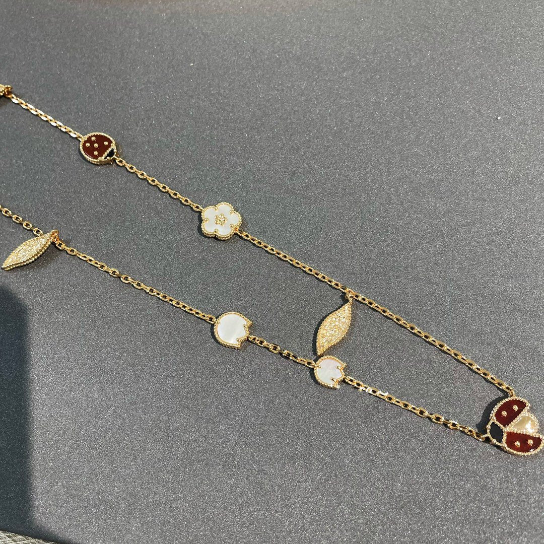 ¡®Dream¡¯LUCKY SPRING 15 MOTIFS GOLD NECKLACE