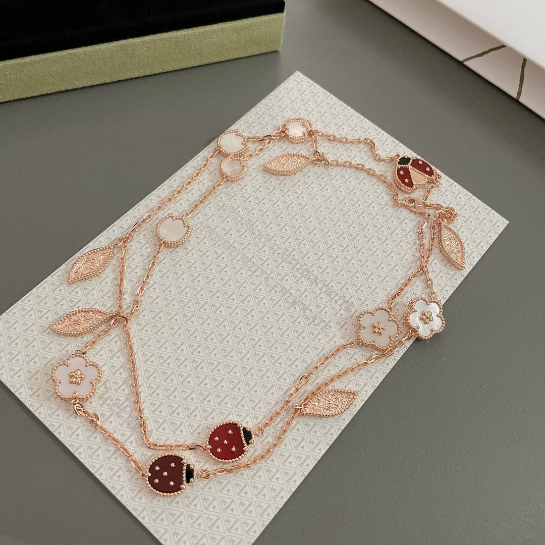 ¡®Dream¡¯LUCKY SPRING 15 MOTIFS ROSE GOLD NECKLACE