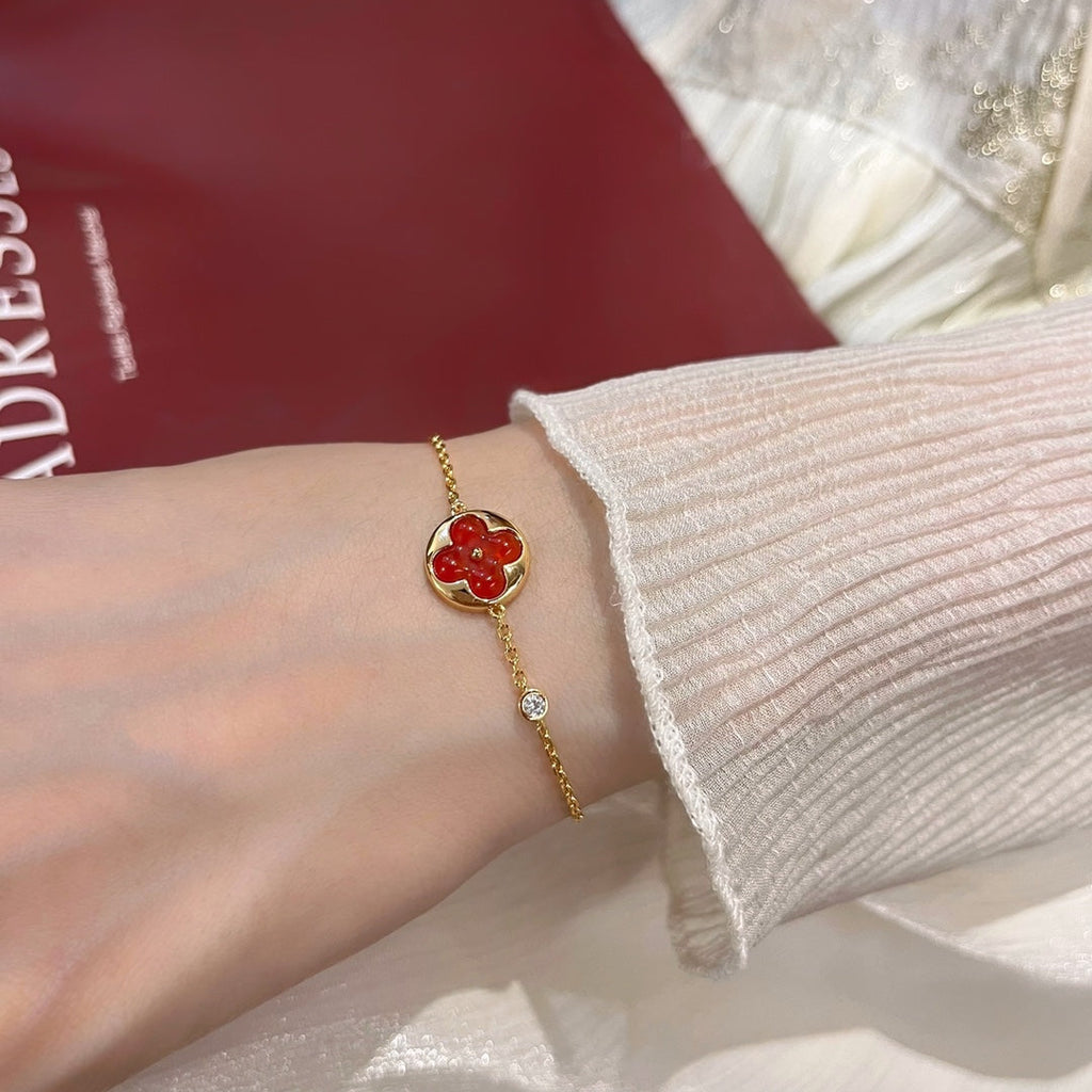 „Dream“-Sonnenanhänger-Karneol-Armband