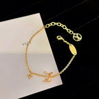 ¡®Dream¡¯LOGO STAR MOTIF GOLD BRACELET