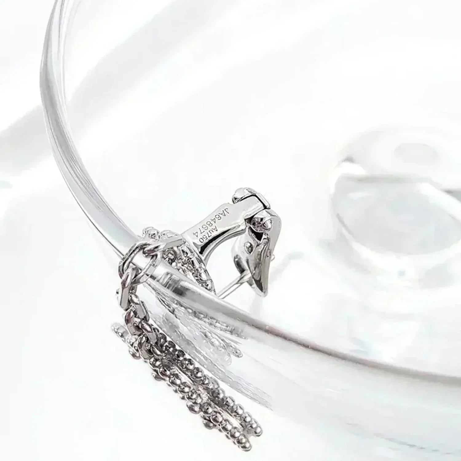 „Dream“ CLOVER 2 MOTIVE DIAMANT ONYX OHRRINGE SILBER