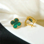 ¡®Dream¡¯CLOVER MEDIUM 1 MOTIFS MALACHITE  EARRINGS