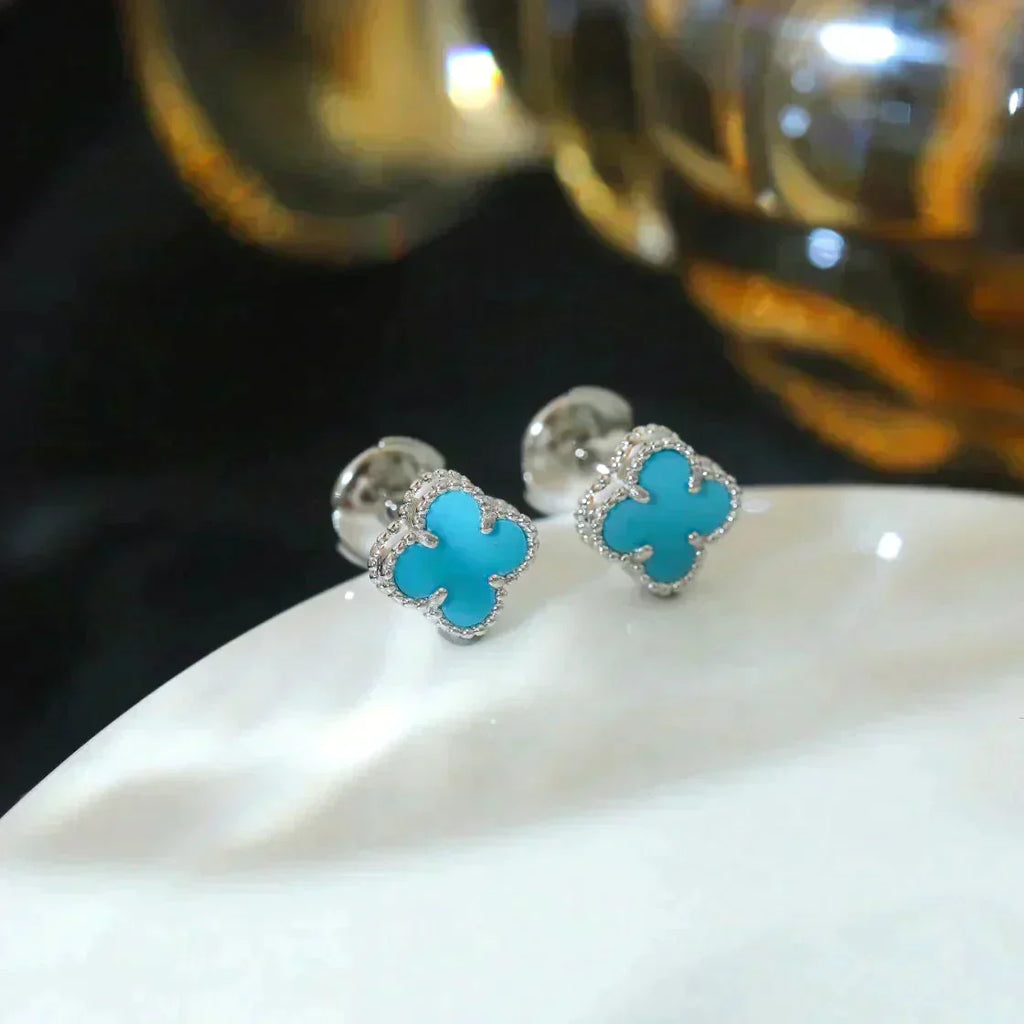 ®Dream¡¯CLOVER MINI 9,5MM ONYX-OHRSTECKER SILBER