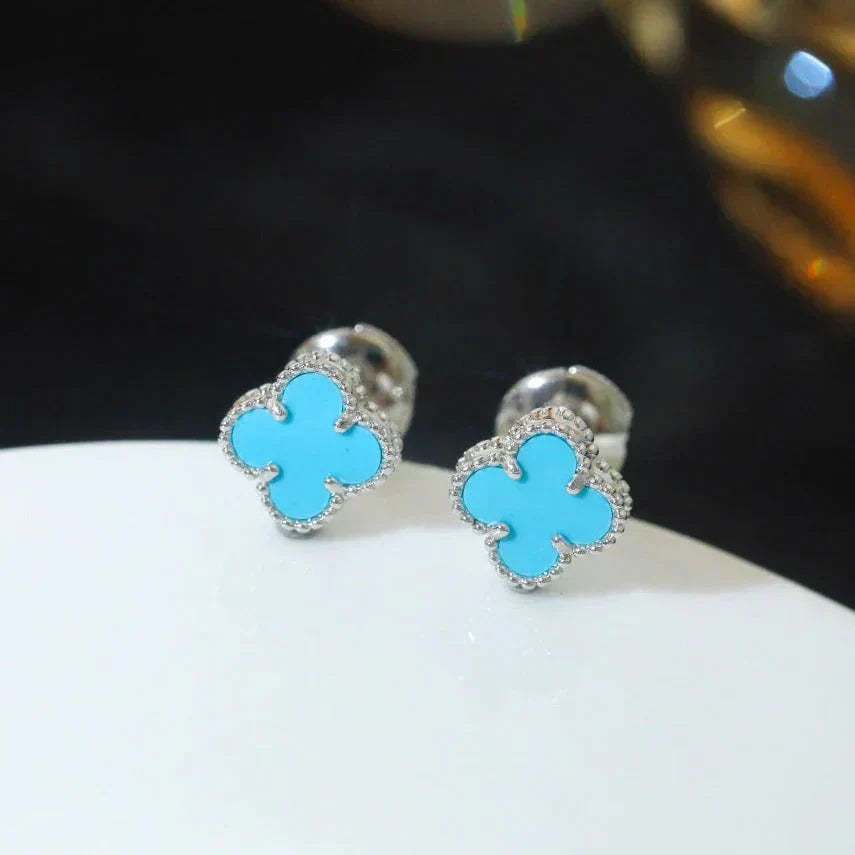 ®Dream¡¯CLOVER MINI 9,5MM ONYX-OHRSTECKER SILBER