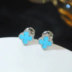 ®Dream¡¯CLOVER MINI 9,5MM ONYX-OHRSTECKER SILBER