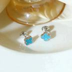 ®Dream¡¯CLOVER MINI 9,5MM ONYX-OHRSTECKER SILBER