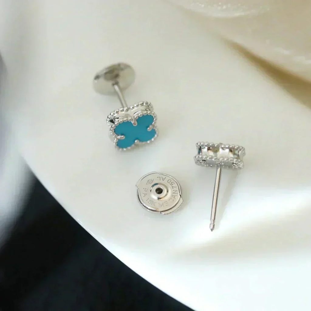 ®Dream¡¯CLOVER MINI 9,5MM ONYX-OHRSTECKER SILBER