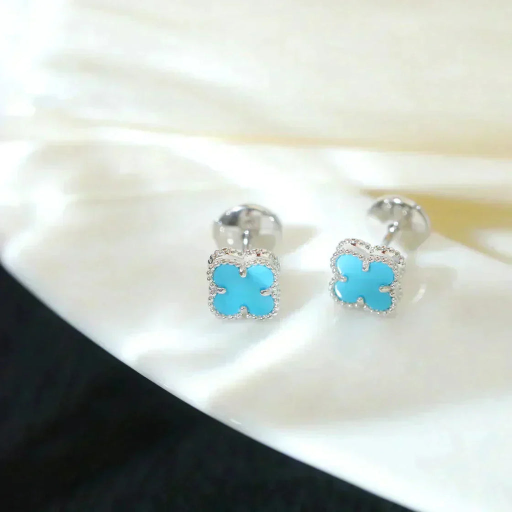 ®Dream¡¯CLOVER MINI 9,5MM ONYX-OHRSTECKER SILBER
