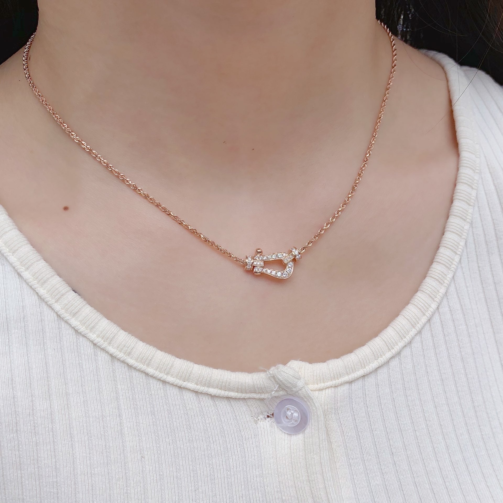 „Dream“FORCE 10 ROSÉGOLD-DIAMANT-HALSKETTE