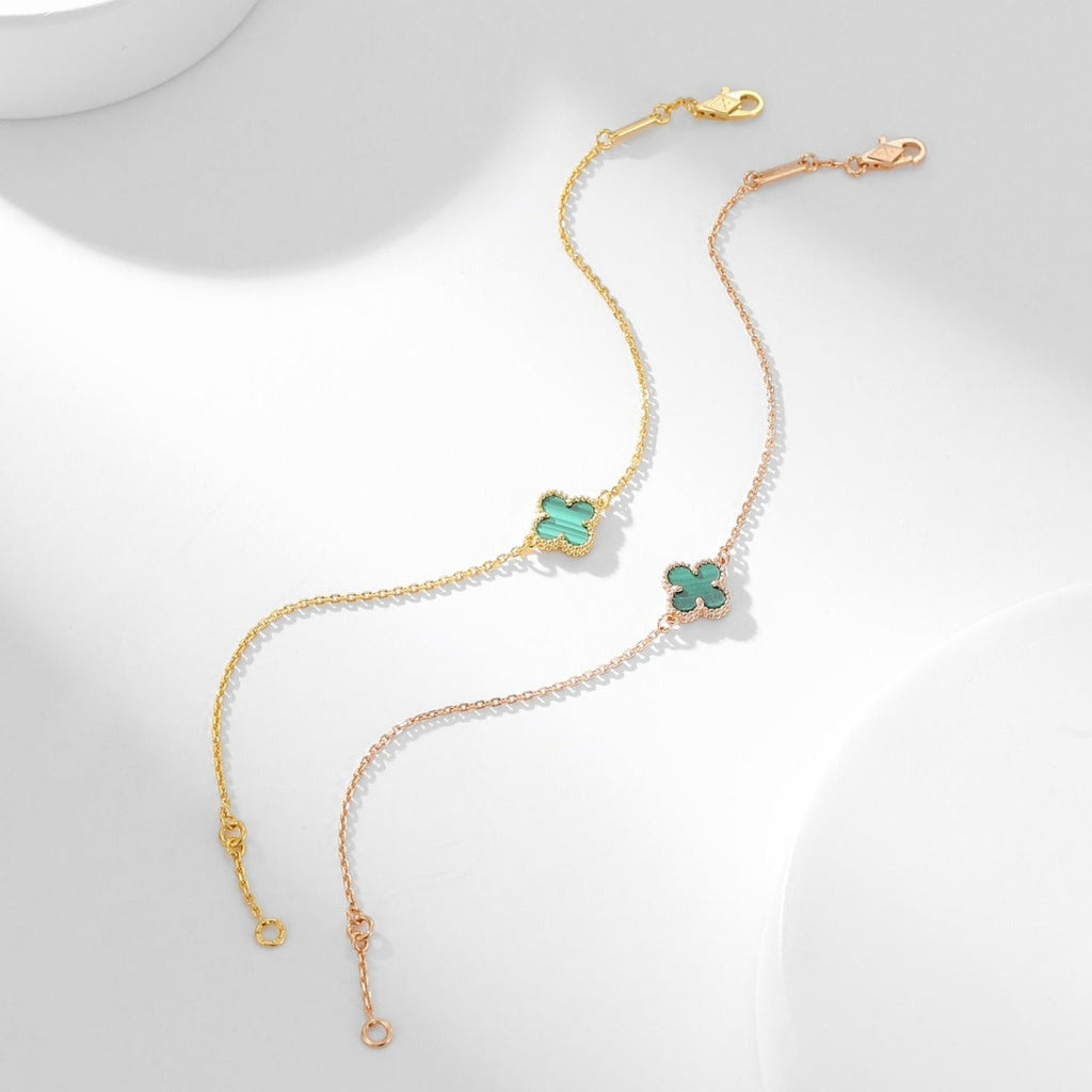 ¡®Dream¡¯CLOVER BRACELET MALACHITE 1 MOTIF