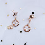 ¡®Dream¡¯STAR AND SUN PINK GOLD MOP DROP EARRINGS