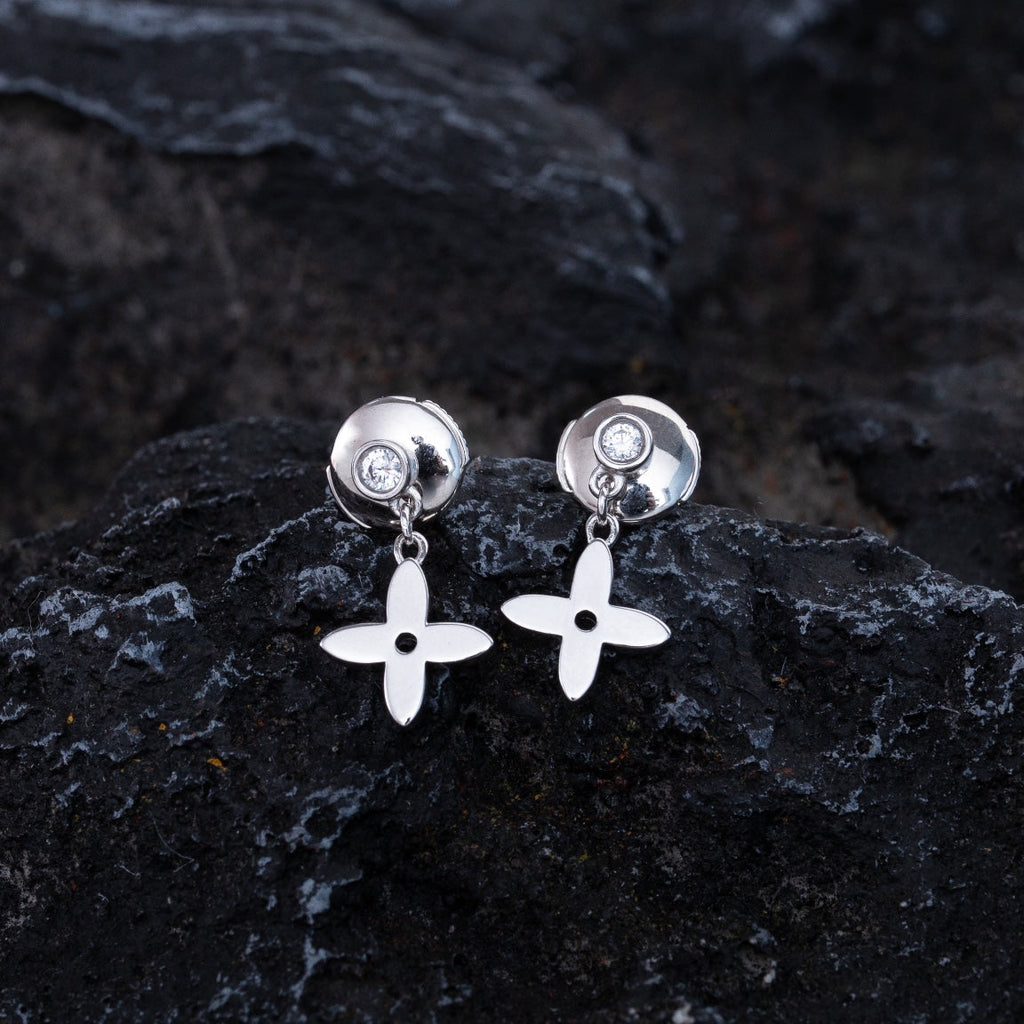 ¡®Dream¡¯VIDYLLE SILVER DIAMOND MINI DROP EARRINGS