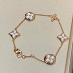 ¡®Dream¡¯STAR AND SUN 5 MOTIF MOP PINK GOLD BRACELET