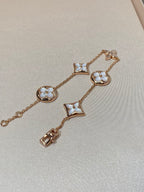 ¡®Dream¡¯STAR AND SUN 5 MOTIF MOP PINK GOLD BRACELET