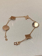 ¡®Dream¡¯STAR AND SUN 5 MOTIF MOP PINK GOLD BRACELET