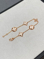 ¡®Dream¡¯STAR AND SUN 5 MOTIF MOP PINK GOLD BRACELET
