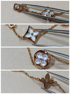 ¡®Dream¡¯STAR AND SUN 5 MOTIF MOP PINK GOLD BRACELET