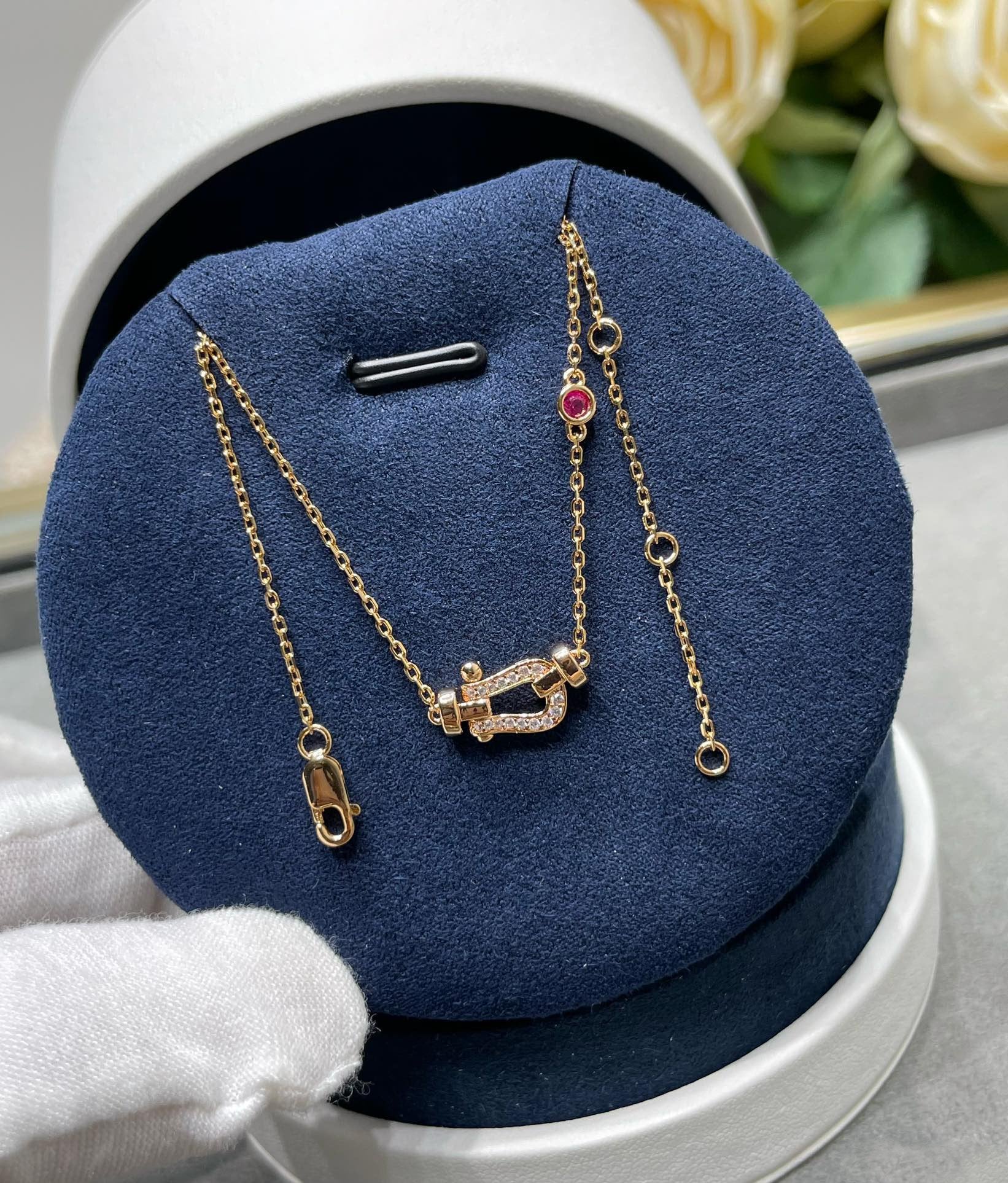 Halskette FORCE 10 Diamant aus Roségold „Dream“