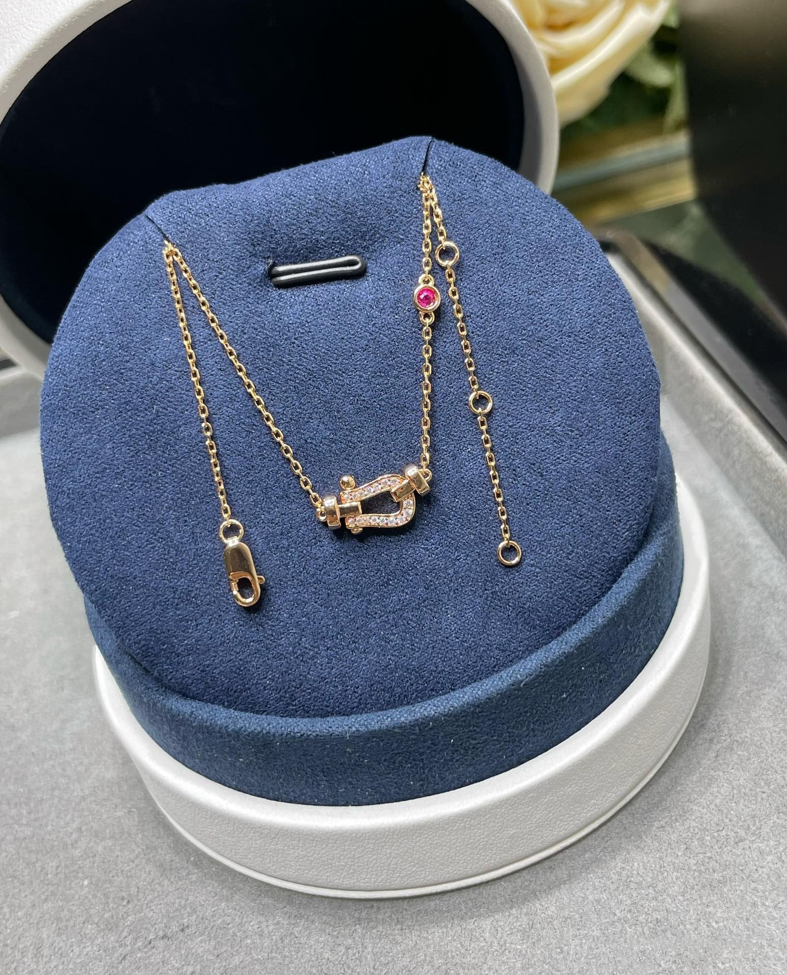 Halskette FORCE 10 Diamant aus Roségold „Dream“