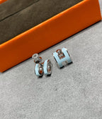 ¡®Dream¡¯POP H SKY BLUE STUD EARRINGS