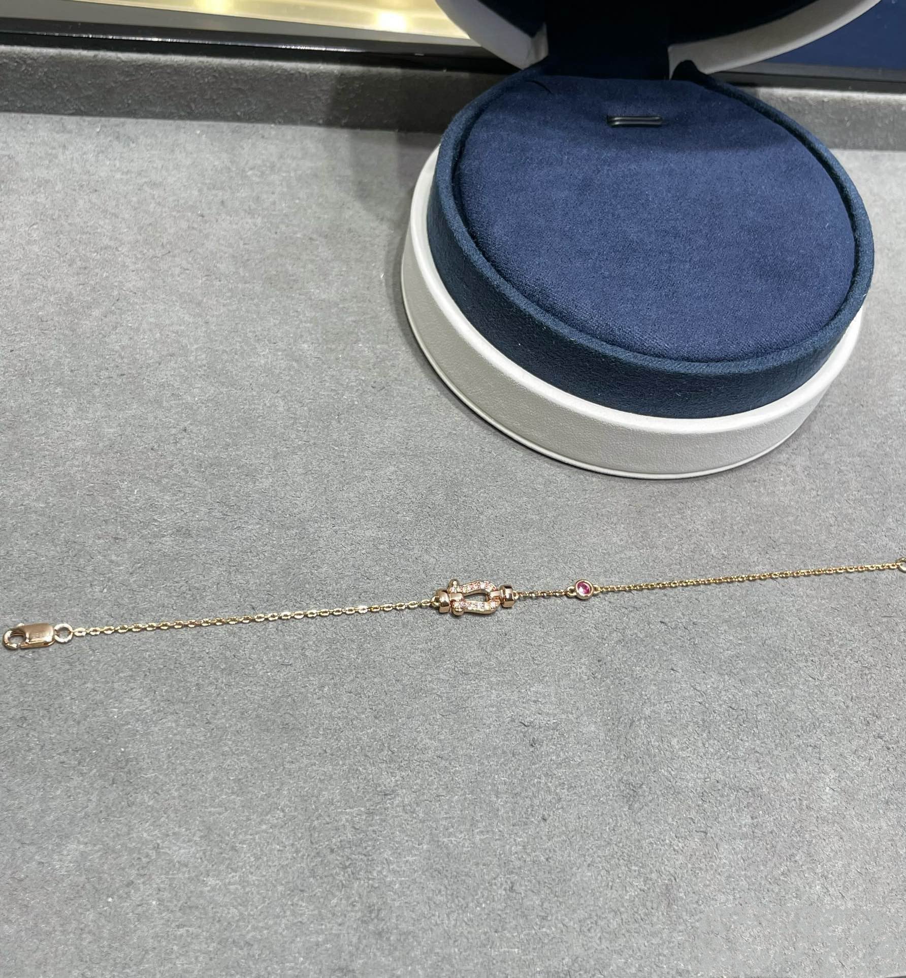 ¡®Dream¡¯FORCE 10 DIAMOND CHAIN LINK PINK GOLD BRACELET