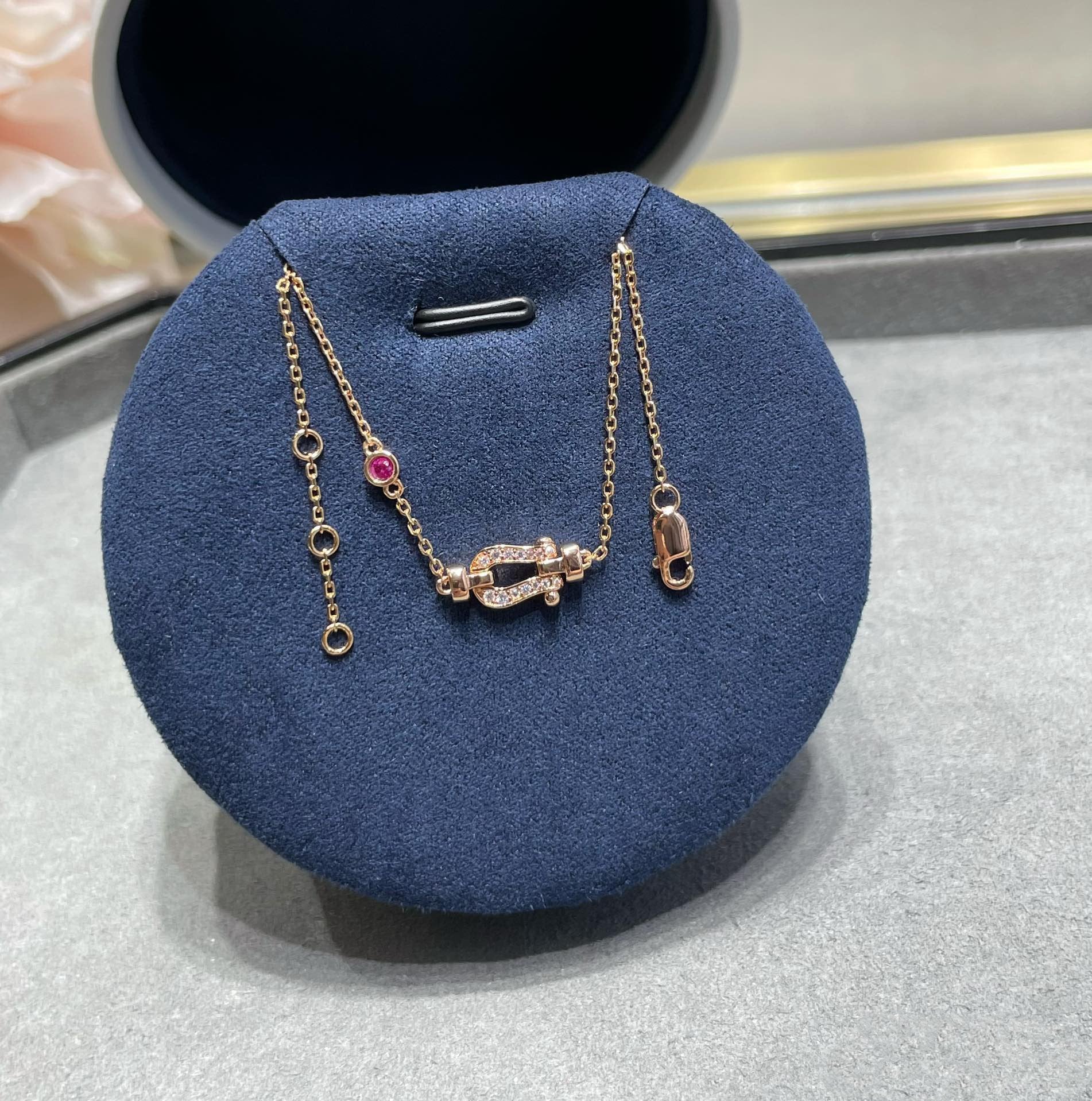 ¡®Dream¡¯FORCE 10 DIAMOND CHAIN LINK PINK GOLD BRACELET