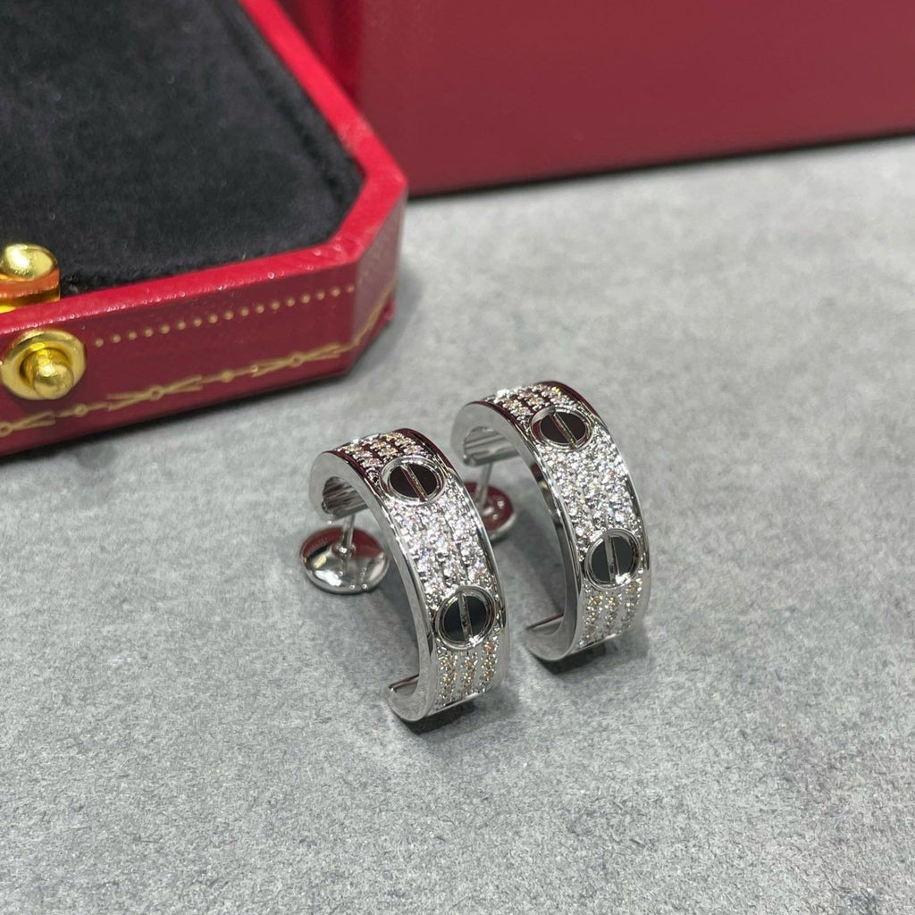 „Dream“ LIEBES-KERAMIK-OHRRINGE MIT DIAMANTENBESATZ AUS SILBER