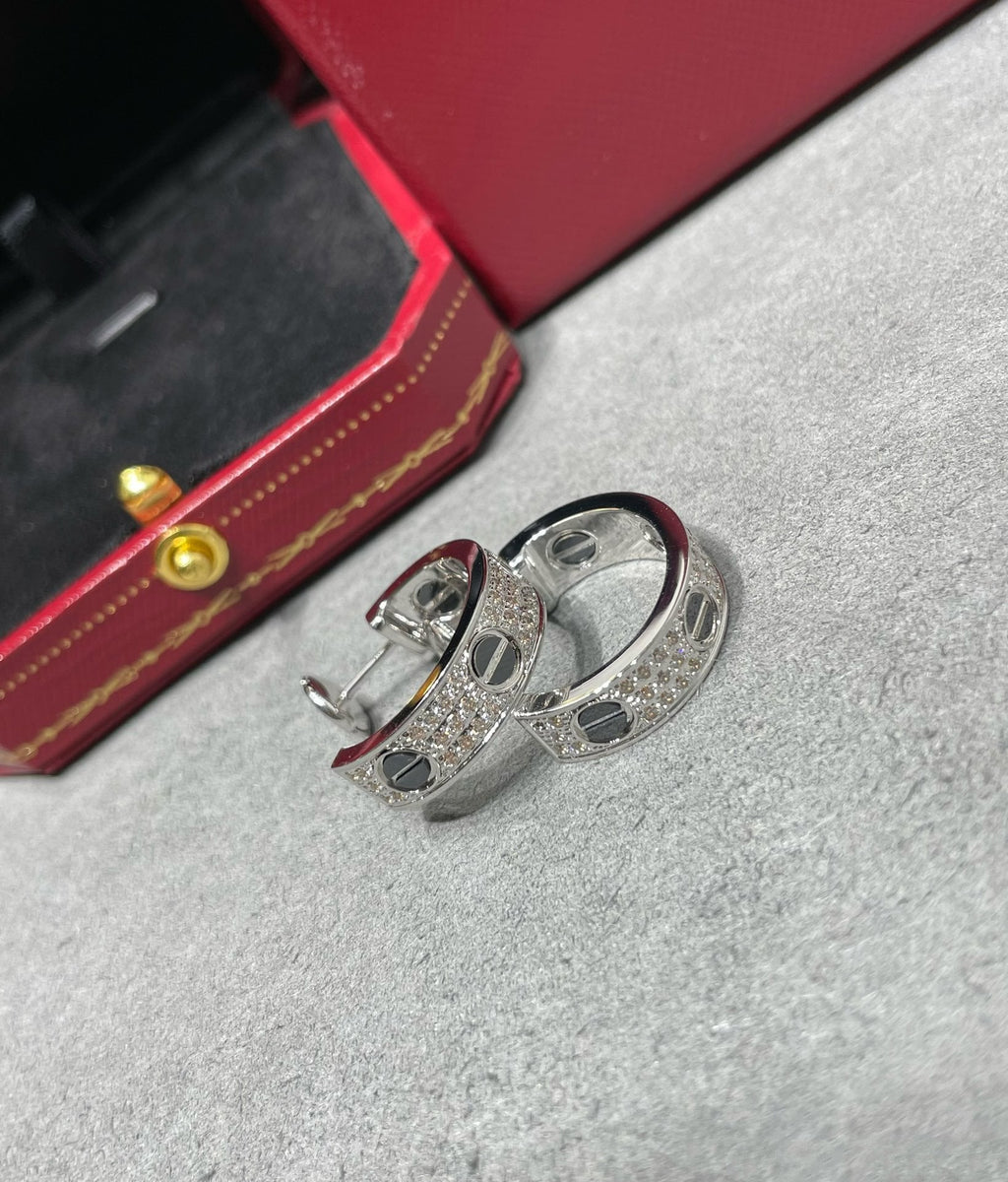 „Dream“ LIEBES-KERAMIK-OHRRINGE MIT DIAMANTENBESATZ AUS SILBER