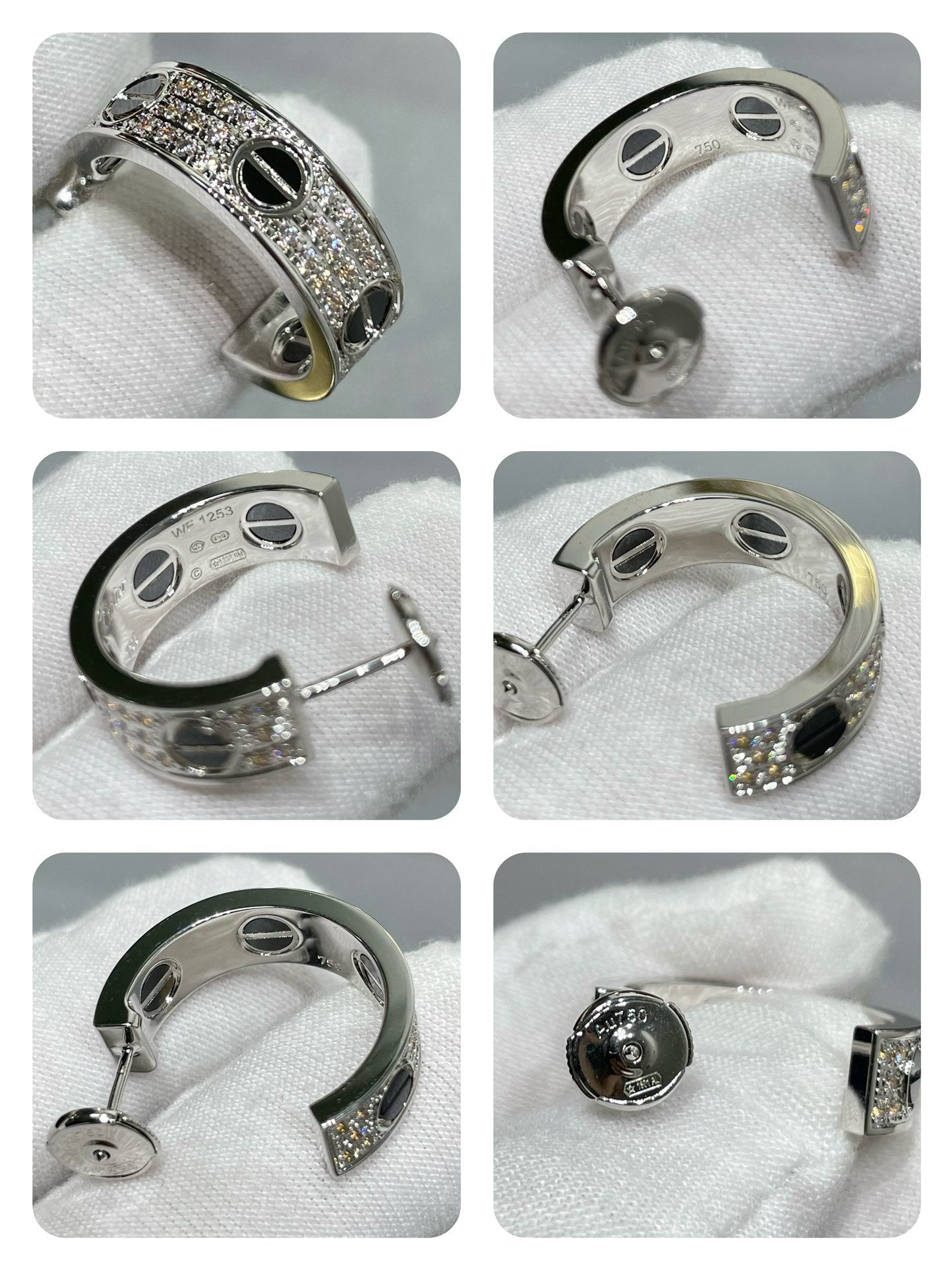 „Dream“ LIEBES-KERAMIK-OHRRINGE MIT DIAMANTENBESATZ AUS SILBER