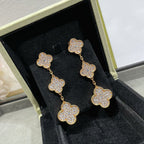 ¡®Dream¡¯CLOVER 3 MOTIFS DIAMOND PAVED ROSE GOLD OHRRINGE