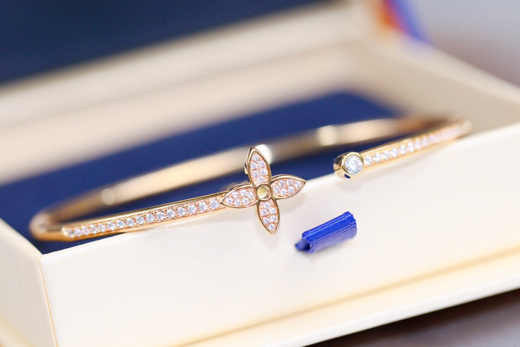 ¡®Dream¡¯IDYLLE PINK GOLD OPEN BRACELET DIAMOND PAVED