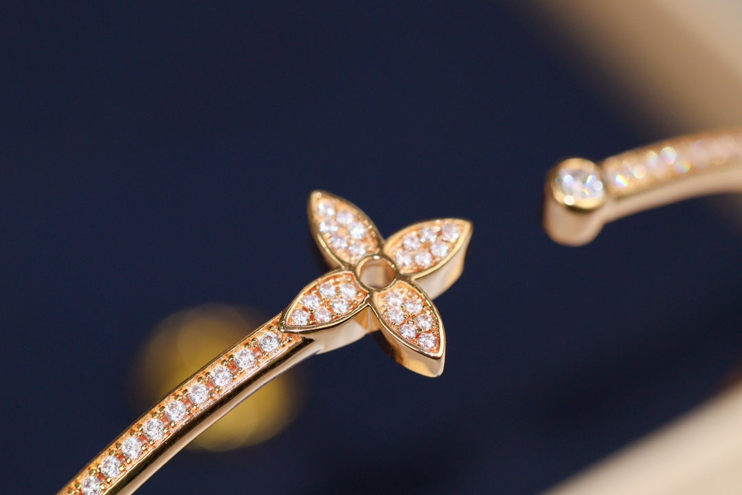 ¡®Dream¡¯IDYLLE PINK GOLD OPEN BRACELET DIAMOND PAVED
