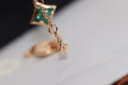 ¡®Dream¡¯STAR AND SUN 4 MOTIF PINK GOLD MALACHITE BRACELET