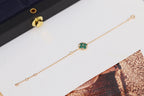 ¡®Dream¡¯STAR AND SUN 4 MOTIF PINK GOLD MALACHITE BRACELET