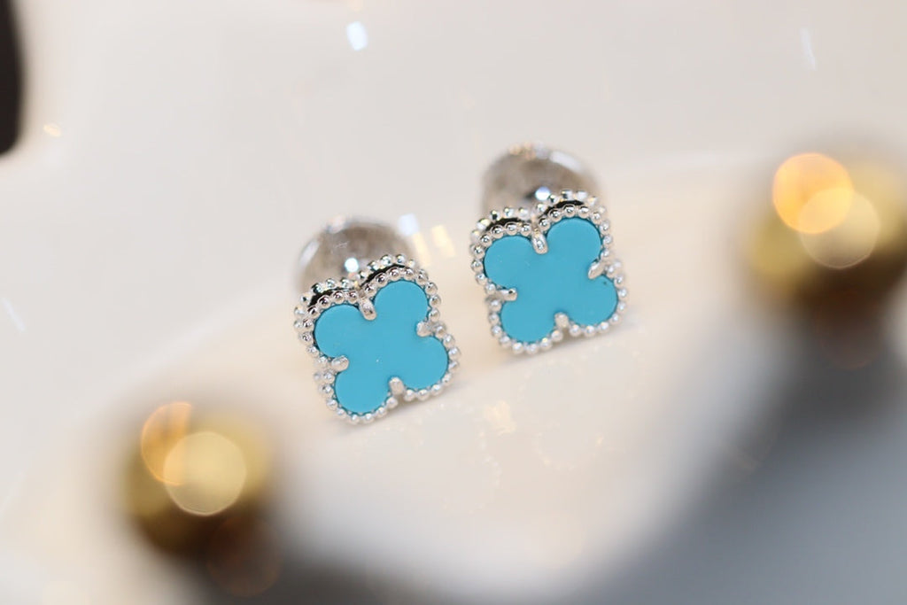 ¡®Dream¡¯CLOVER MINI TÜRKIS SILBER OHRSTECKER