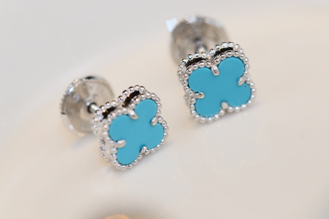 ¡®Dream¡¯CLOVER MINI TÜRKIS SILBER OHRSTECKER