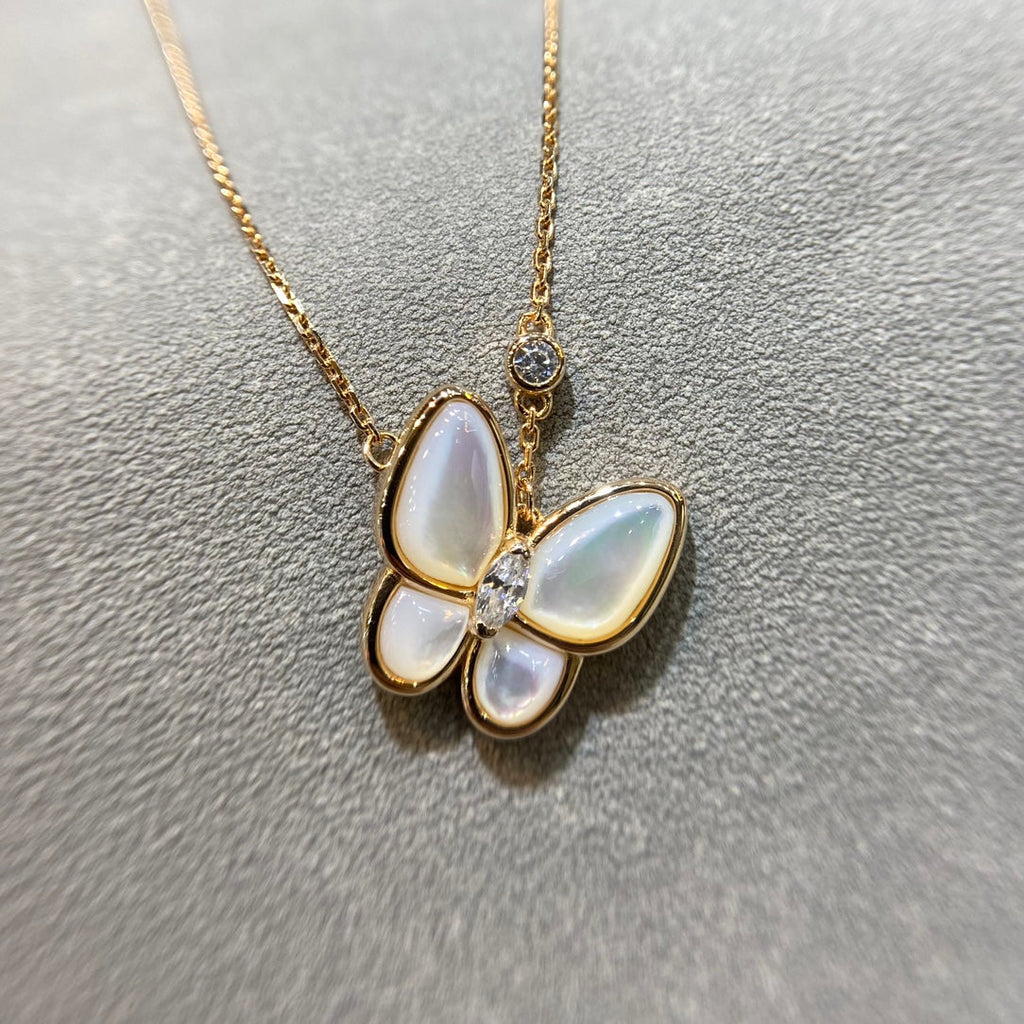 ¡®Dream¡¯BUTTERFLY MOP DIAMOND NECKLACE