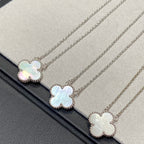 ¡®Dream¡¯CLOVER MEDIUM SILBER WEISS MOP HALSKETTE