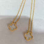 ¡®Dream¡¯CLOVER ROCK CRYSTAL ROSE GOLD NECKLACE