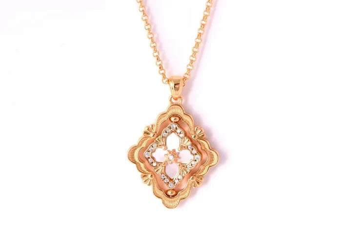 [Dream] B.C.L ENAMEL ROTATING SINGLE-DIAMOND NECKLACE£¨Various colors£©