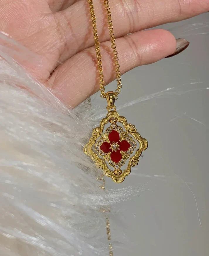 [Dream] B.C.L ENAMEL ROTATING SINGLE-DIAMOND NECKLACE£¨Various colors£©