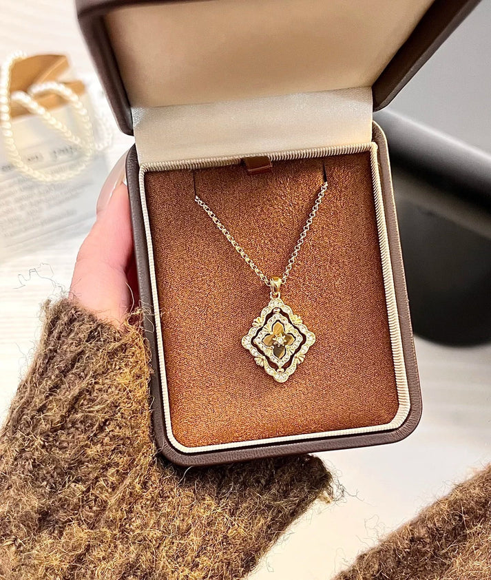 [Dream] B.C.L ENAMEL ROTATING SINGLE-DIAMOND NECKLACE£¨Various colors£©