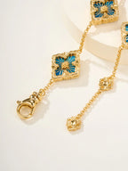 [Dream]B.C.L ENAMELED Five-Flower Bracelet£¨Various Colors)