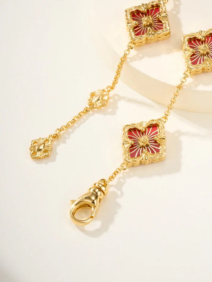 [Dream]B.C.L ENAMELED Five-Flower Bracelet£¨Various Colors)