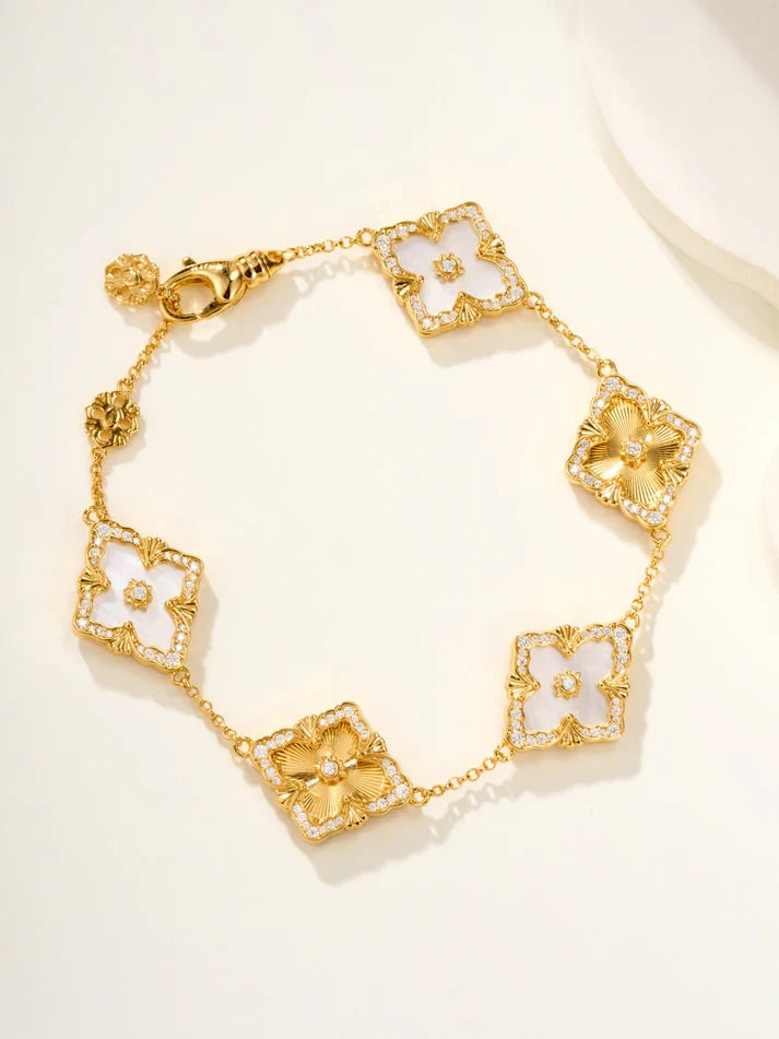 [Dream]B.C.L ENAMELED Five-Flower Bracelet£¨Various Colors) BIG SIZE