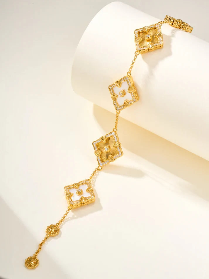 [Dream]B.C.L ENAMELED Five-Flower Bracelet£¨Various Colors) BIG SIZE